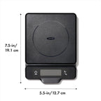 OXO Good Grips - Báscula de cocina de 5 libras con pantalla extraíble