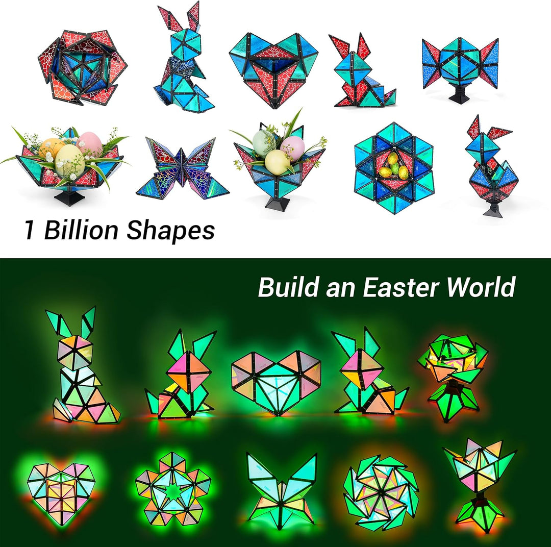 TOSY Pirámide Magnética Brillante - 1 Cubo se Transforma en 1 Billó...