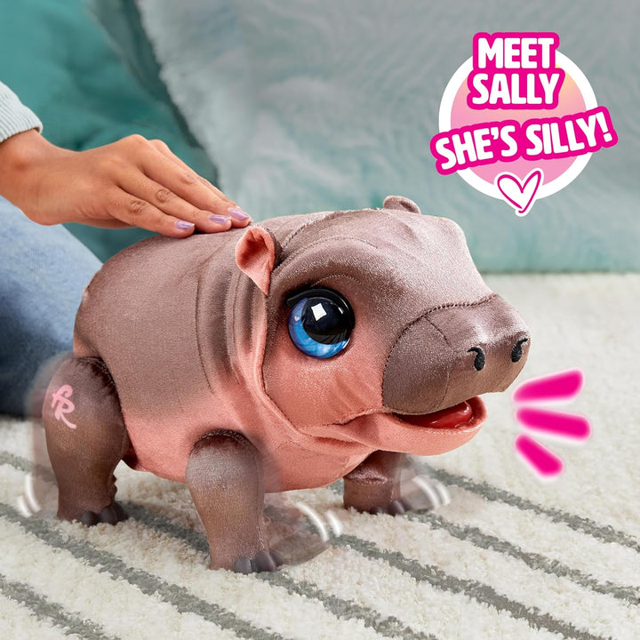 FurReal Sally The Silly Hippo 9 Inch Interactive Plush