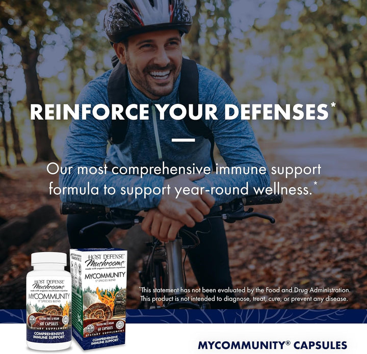 Host Defense MyCommunity Cápsulas - Suplemento de hongos de mezcla...