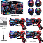 Juego de 4 pistolas láser con pantalla LED digital