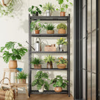 Estantes de almacenamiento, estantería de metal de 5 niveles con 120 libras por estante, pies niveladores, estante de almacenamiento para garaje, cocina, despensa, armario, 24 x 12.2 x 61.1