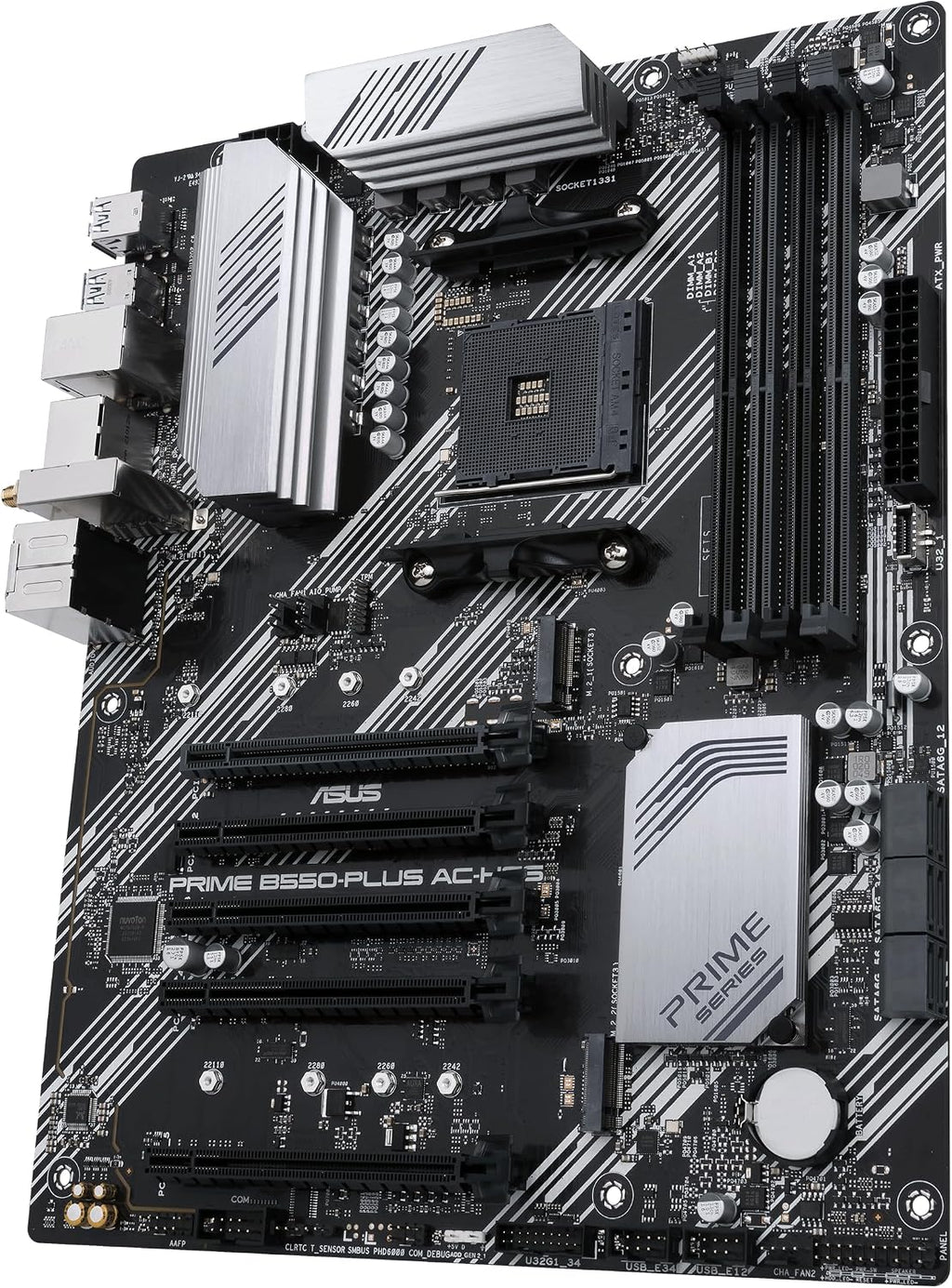 ASUS Prime B550-PLUS AC-HES AMD AM4 (3ª generación Ryzen) ATX placa, B550-Plus AC|M.2x2|D4|WiFi5