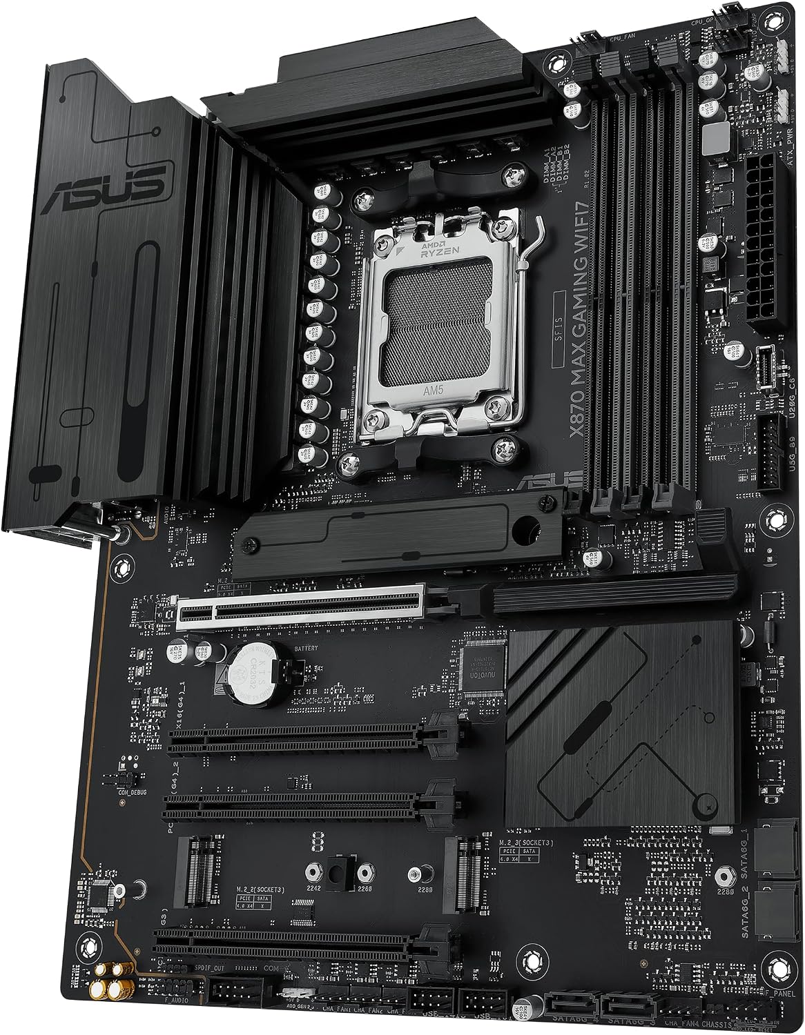 Placa base ASUS X870 MAX Gaming WIFI7 AMD AM5 ATX, 12+2+1 80A DrMOS...