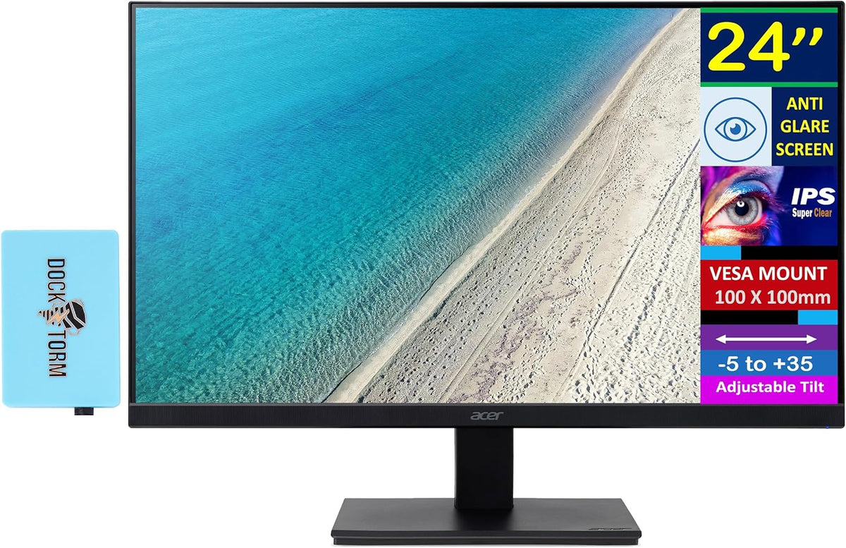 acer Monitor FHD IPS de 24" con tiempo de respuesta de 4 ms, an...