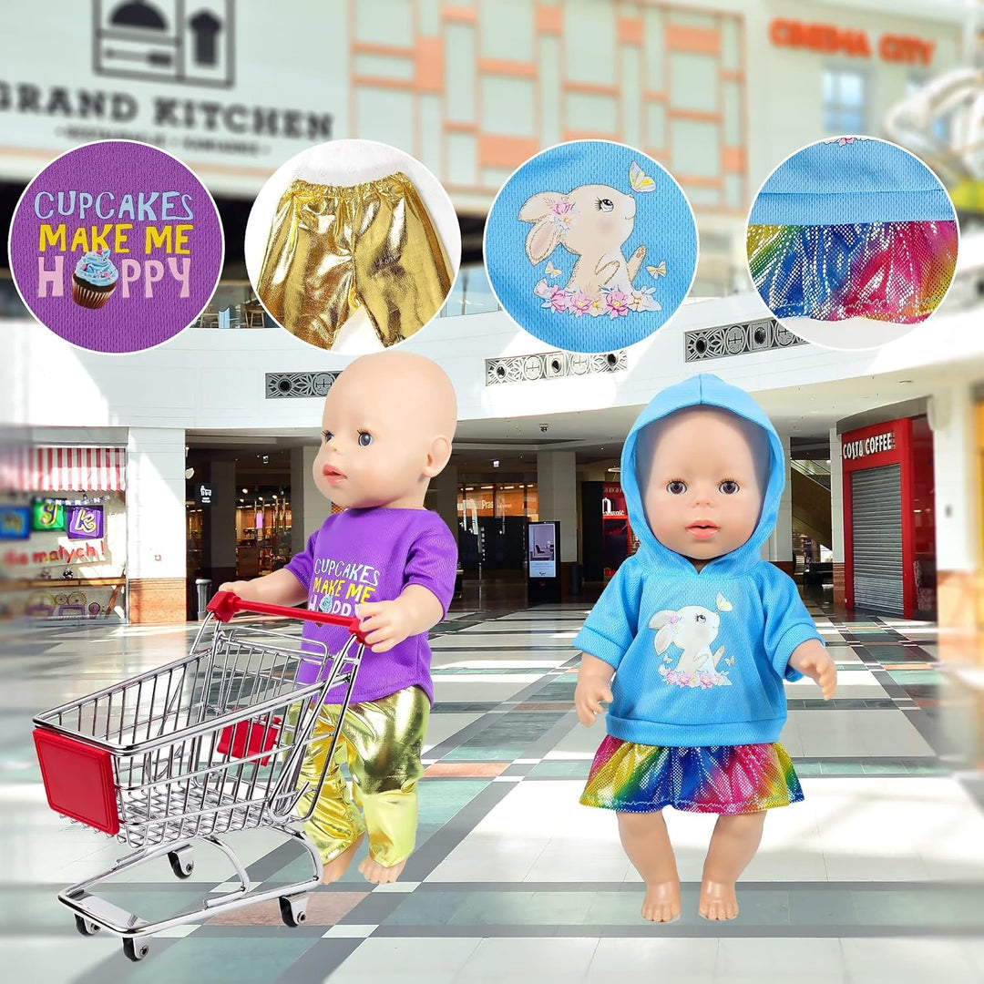 12 juegos de ropa y accesorios para muñecas bebé de 14-16 pulgadas,...