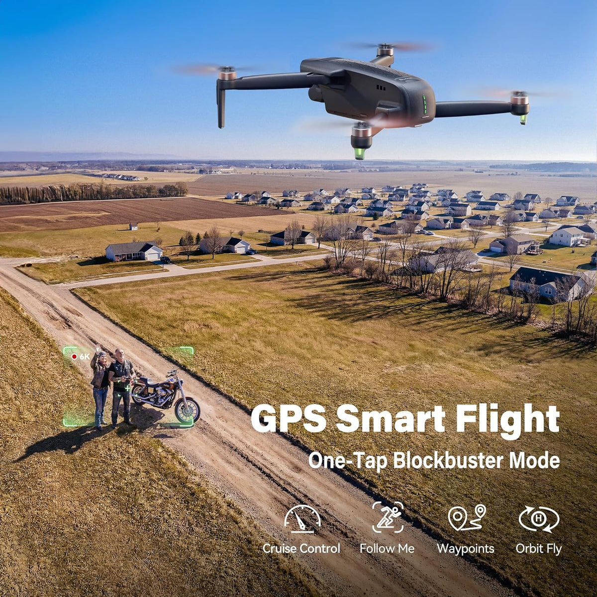 Bwine F7GIM 4K Video 6K Foto Drones con cámara para adultos cardán de 3