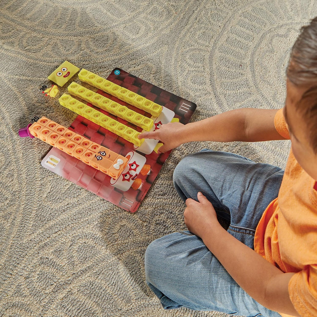 hand2mind Numberblocks Heroes con Ceros, juego de cubos MathLink, a...