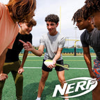 Nerf Lightstrike Vortex Balón de espuma - Balón LED de vórtice suave que cambia de color para lanzamientos de larga distancia - Activado por impacto - Baterías incluidas