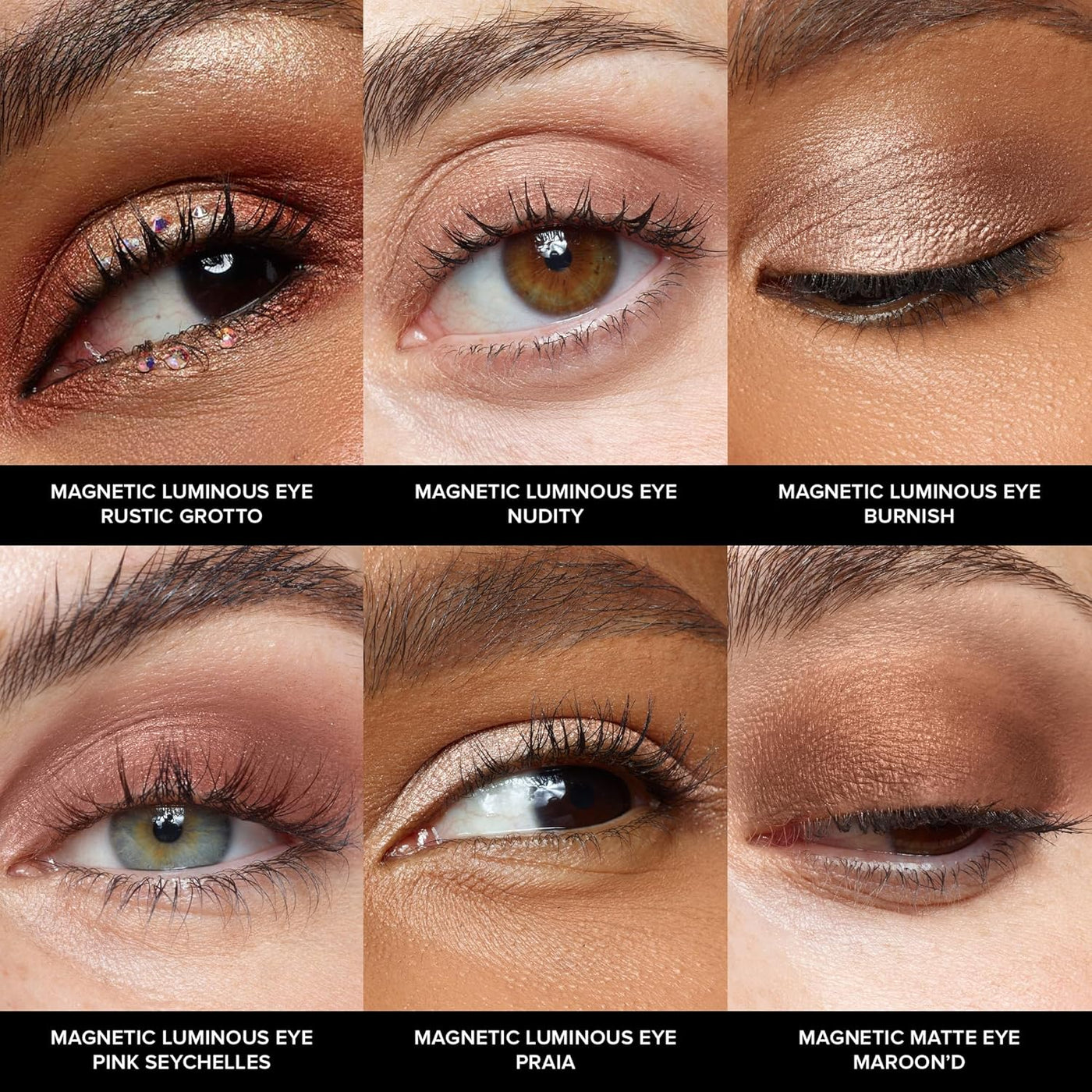 Nudestix Nude Beach - Paleta de ojos de 6 piezas, juego de lápices...