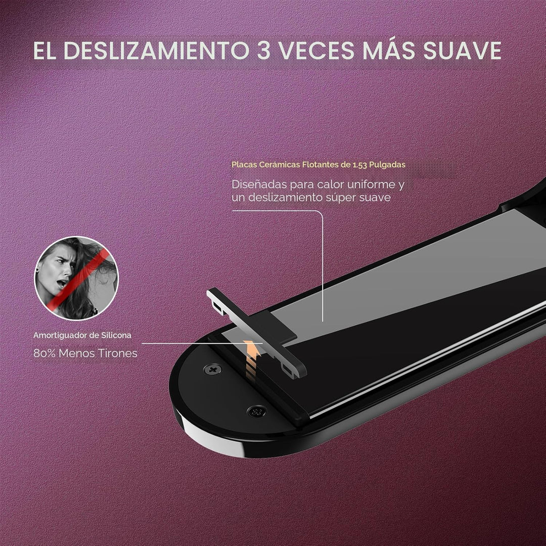 TYMO Cepillo Alisador de Pelo Plancha Plana 2 en 1, 200M Iones Alis...