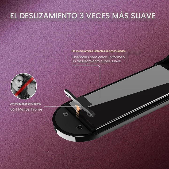 TYMO Cepillo Alisador de Pelo Plancha Plana 2 en 1, 200M Iones Alis...