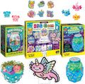 Creativity for Kids Axolotl Craft Bundle - Mini terrario de jardín, acuario brillante y kit de pintura de diamantes con calcomanías y atrapasoles (a partir de 6 años)