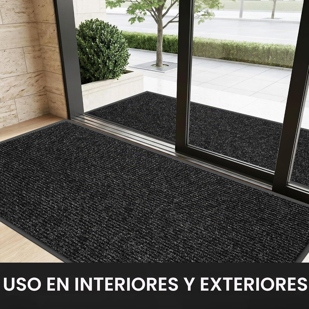 Tapete para puerta delantera, resistente e impermeable, tapete
