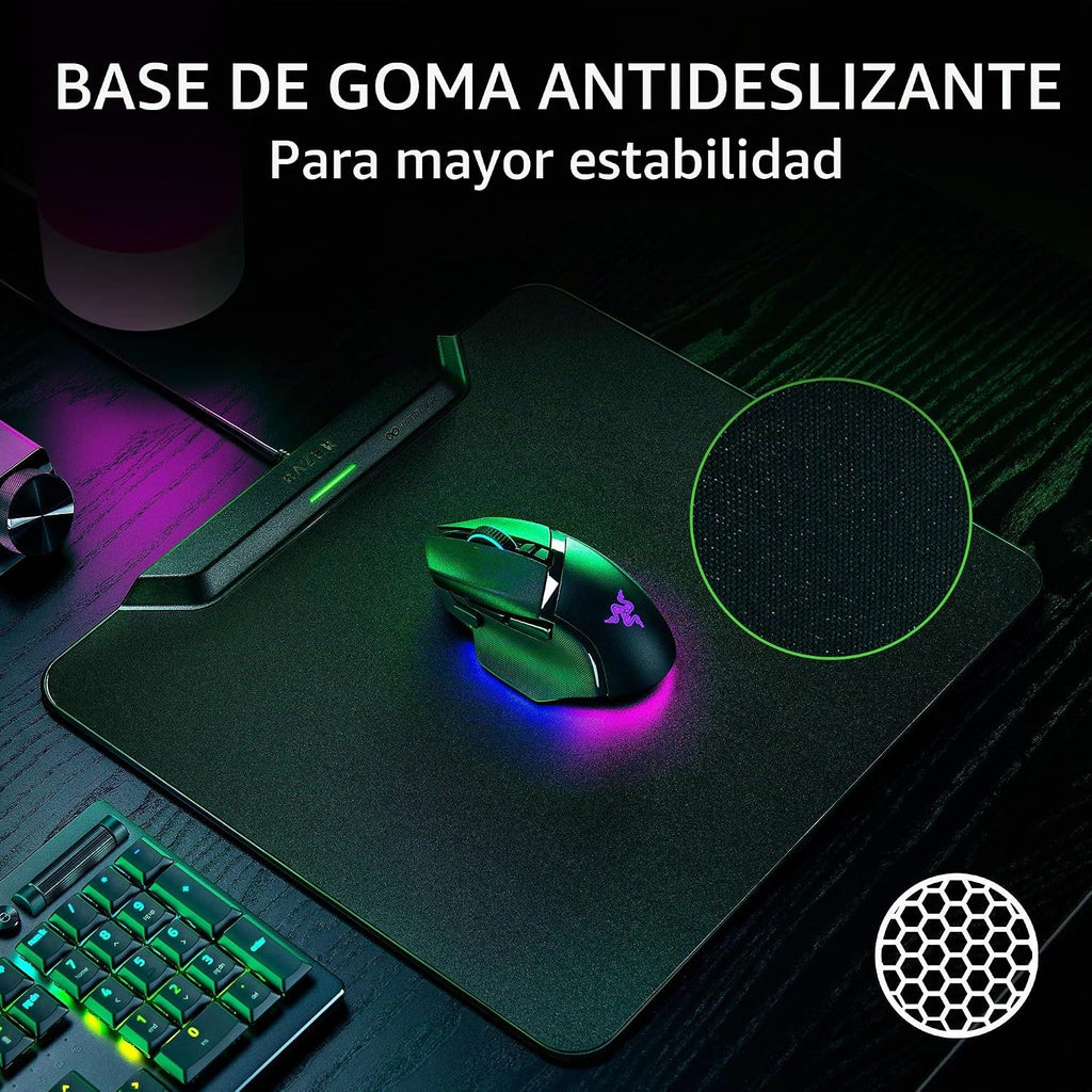 Razer HyperFlux V2 - Alfombrilla y disco de carga inalámbrica para juegos
