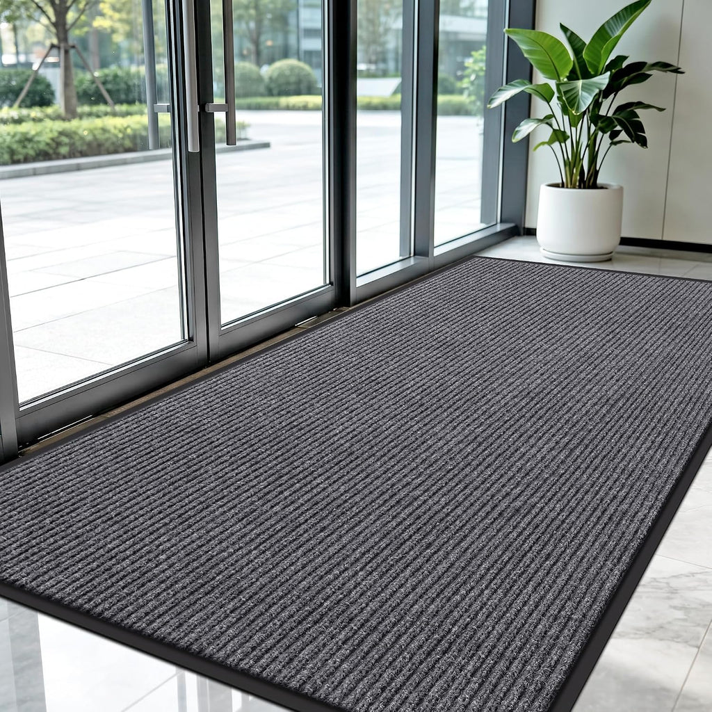 Tapete para puerta delantera, resistente e impermeable, tapete