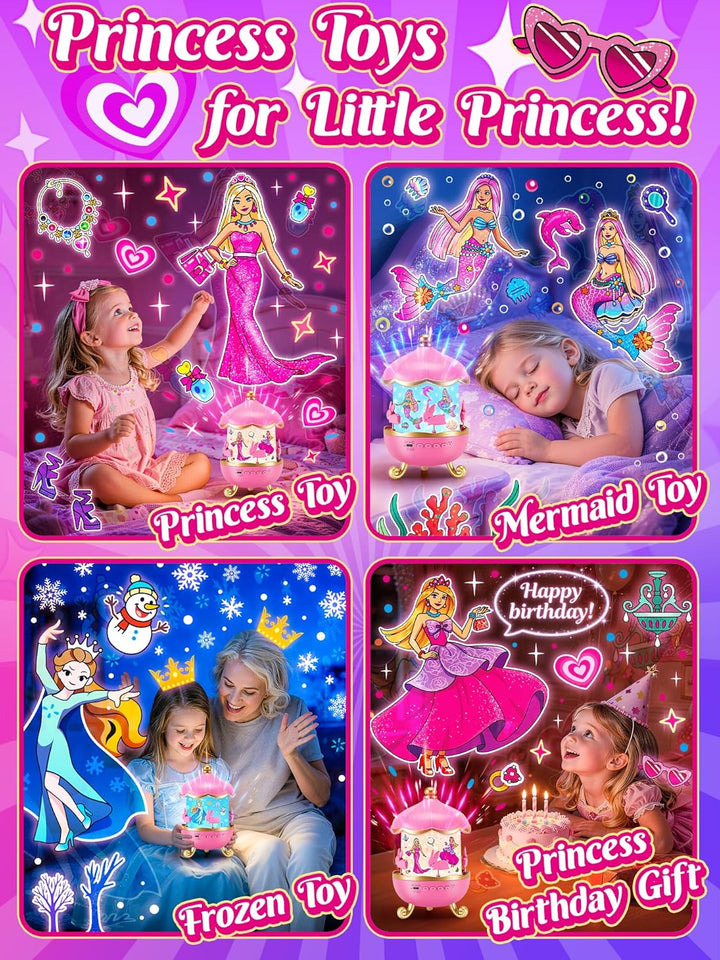 One Fire Juguetes de princesa, proyector de luz nocturna para niñas...
