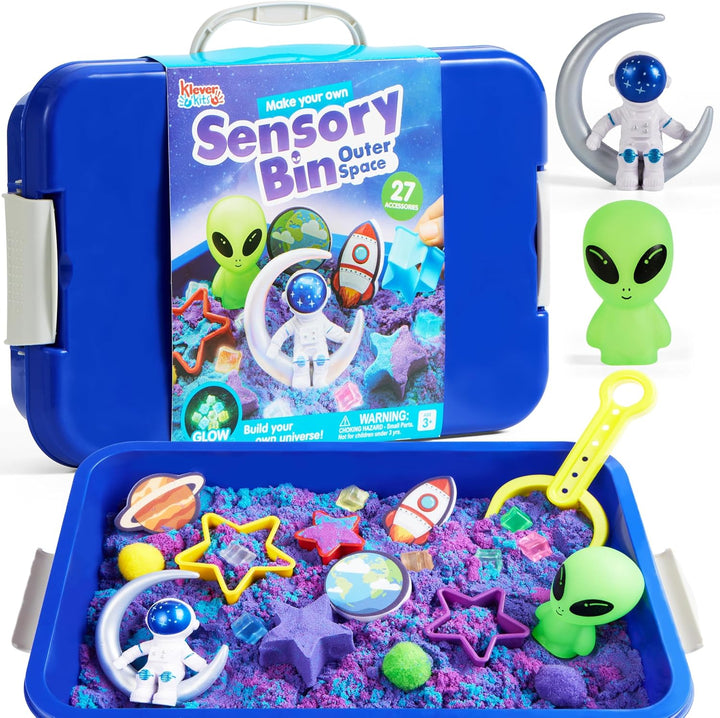 Klever Kits - Contenedor sensorial infantil, kit de construcción de...