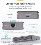 StarTech Adaptador Ethernet USB4 de 10 GbE, Thunderbolt 3/4/5