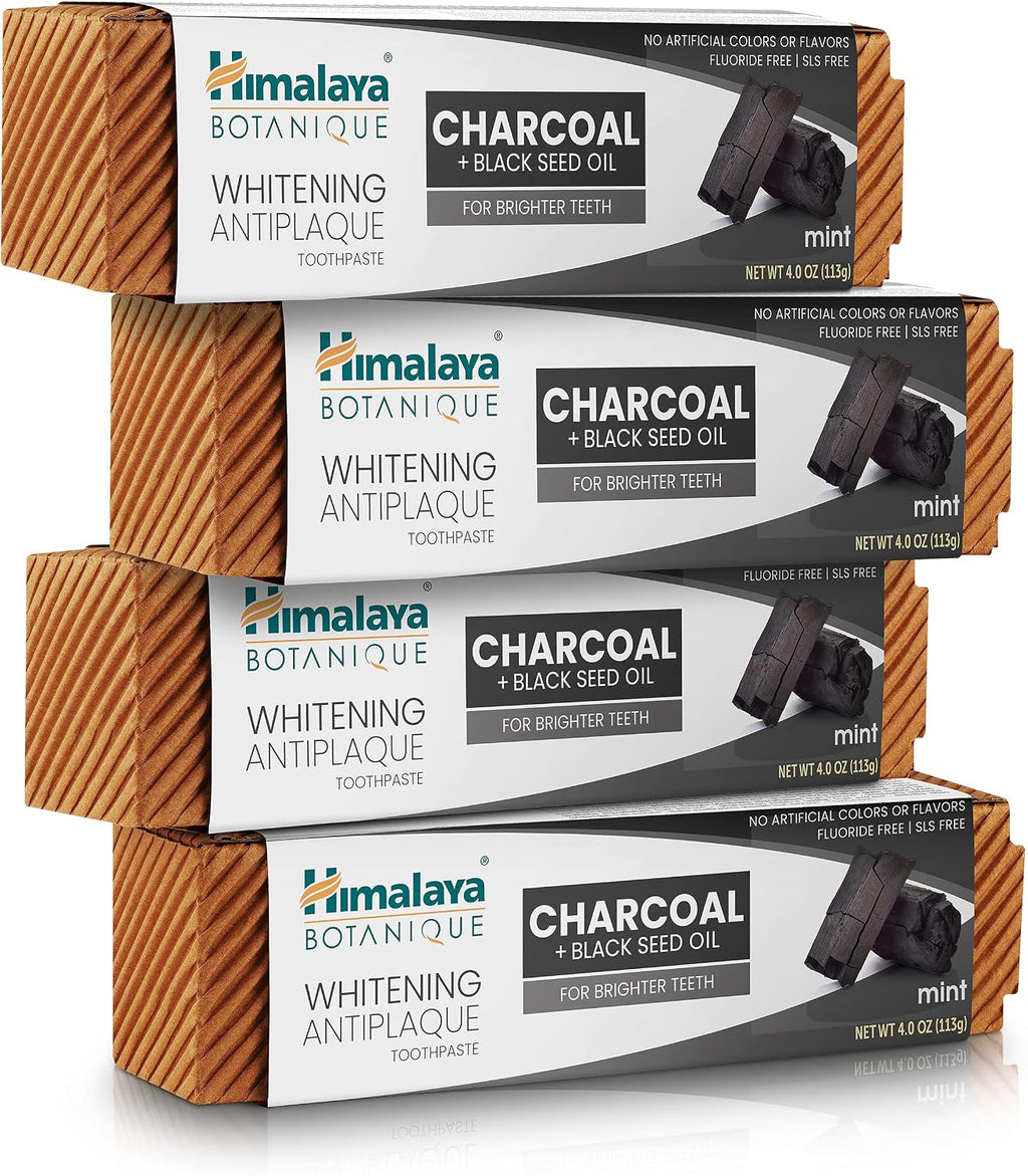 Himalaya Botanique Pasta de dientes blanqueadora antiplaca con carb...