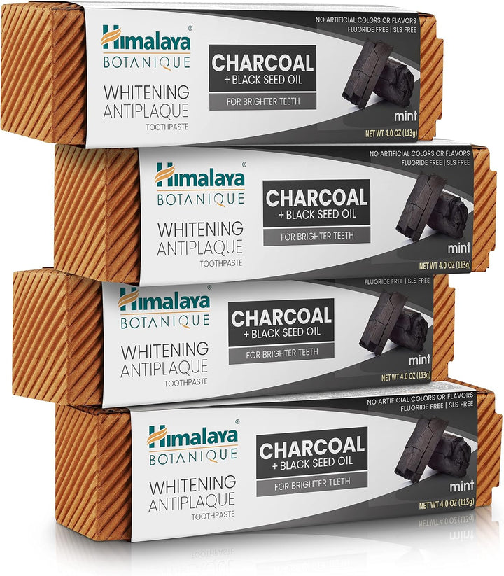 Himalaya Botanique Pasta de dientes blanqueadora antiplaca con carb...
