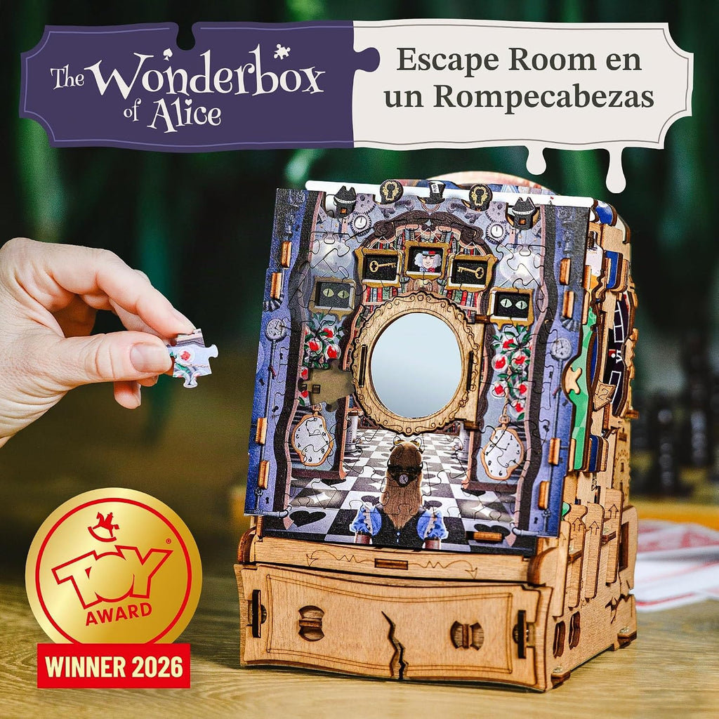 iDventure Cluepuzzle Wonderbox of Alice, caja de rompecabezas para adultos