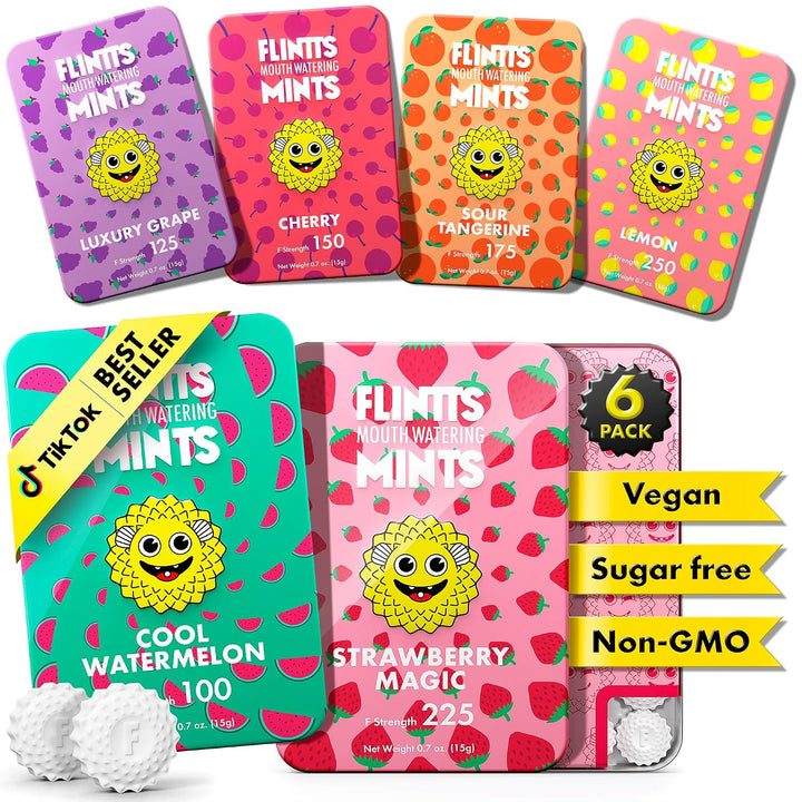 Flintts Mints Fruit Troop - Mentas sin azúcar que hacen agua la boc...