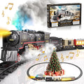 Set de Tren Eléctrico Navideño Funwee con Humo, Luces y Sonido para Niños
