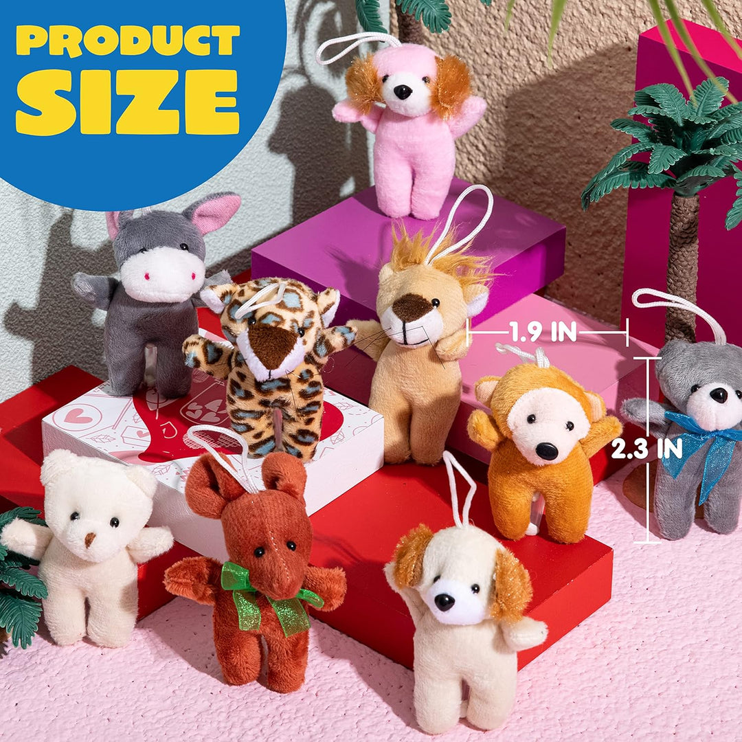 JOYIN 24 juguetes de peluche de animales pequeños (24 unidades de 3...