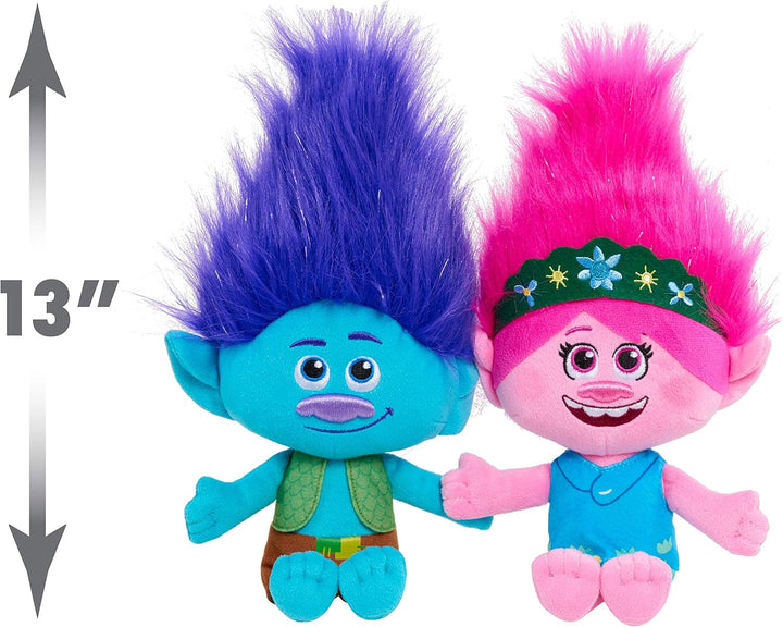 DREAMWORKS TROLLS - Paquete de 2 peluches de amistad de Poppy y Bra...