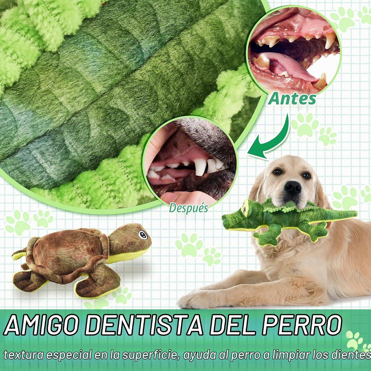 LECHONG Juguetes de Animales de Peluche para Perros, Paquete de 5 Juguetes Resistentes con Sonido para Perros, Surtido de Juguetes de Peluche, Paquete de Juguetes para Mascotas de Gran Valor, Serie