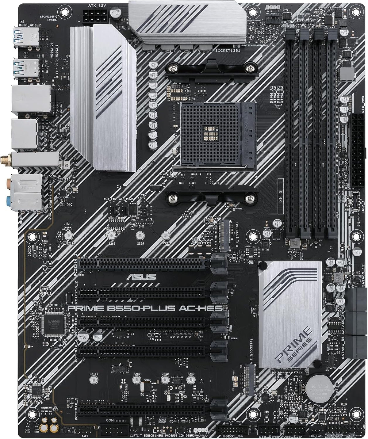 ASUS Prime B550-PLUS AC-HES AMD AM4 (3ª generación Ryzen) ATX placa...