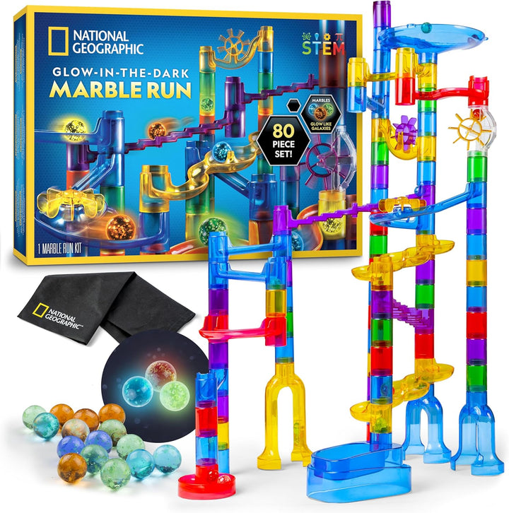 NATIONAL GEOGRAPHIC Glowing Marble Run - Juego de construcción con...