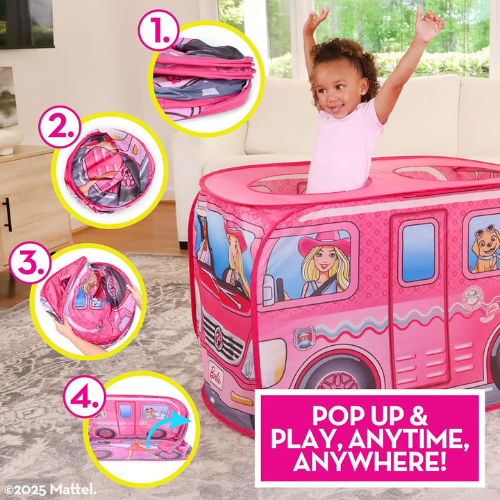 Barbie Coastal Cowgirl Camper - Tienda de campaña emergente para ni...