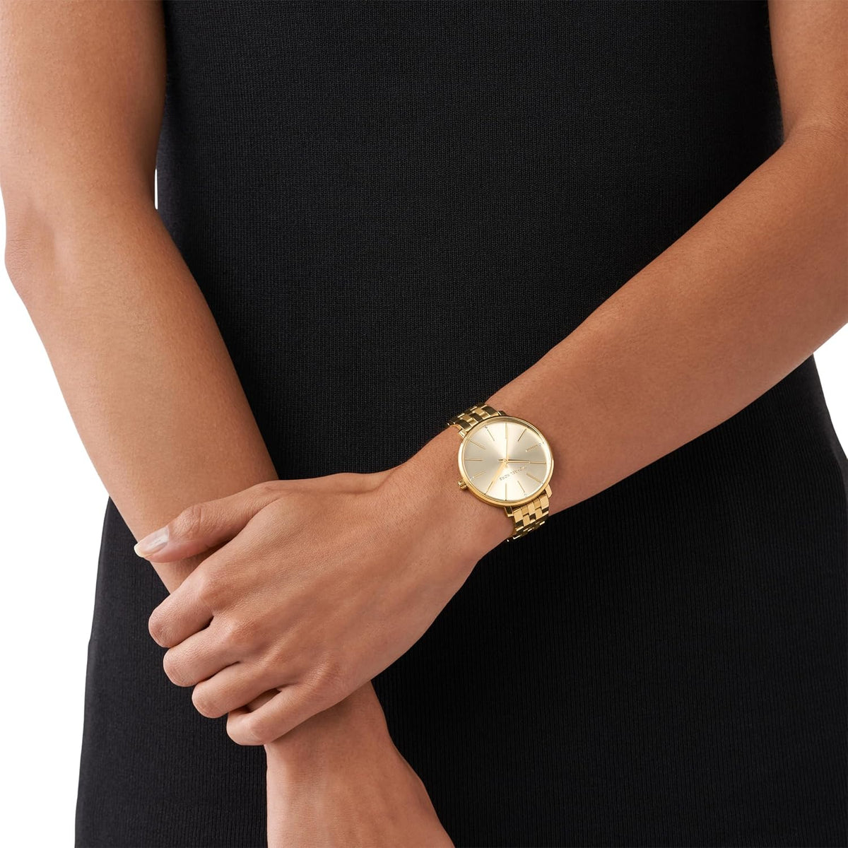 Michael Kors Pyper - Reloj de acero inoxidable para mujer, con correa de acero, cuero o silicona