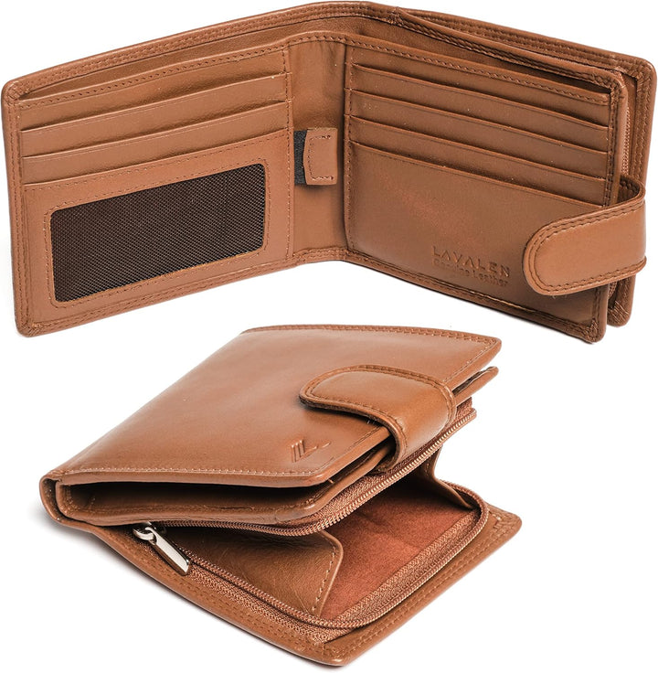 Lavalen Cartera de cuero suave para hombre - Billeteras de cuero pl...