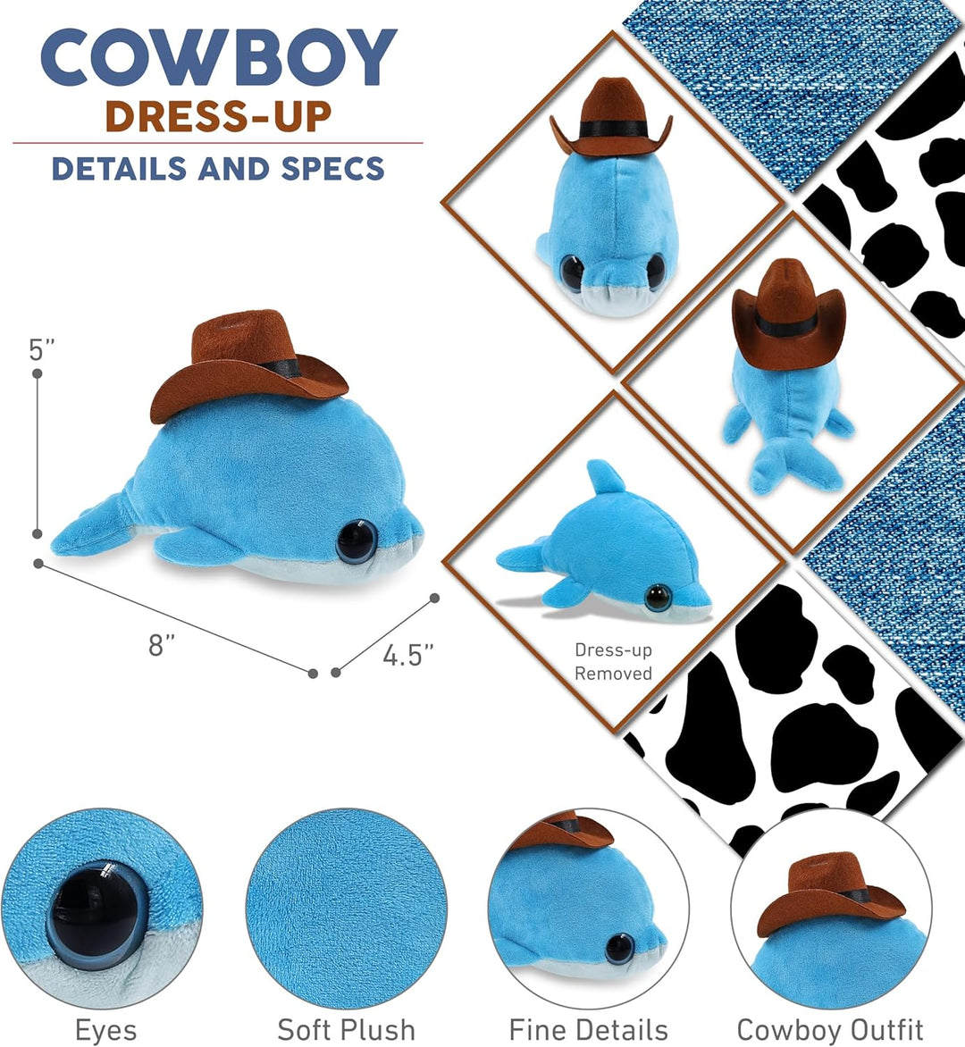 DolliBu Big Eye - Sombrero de vaquero con diseño de delfín
