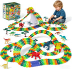 Juguete de pista de dinosaurio, juego de pista de carreras de