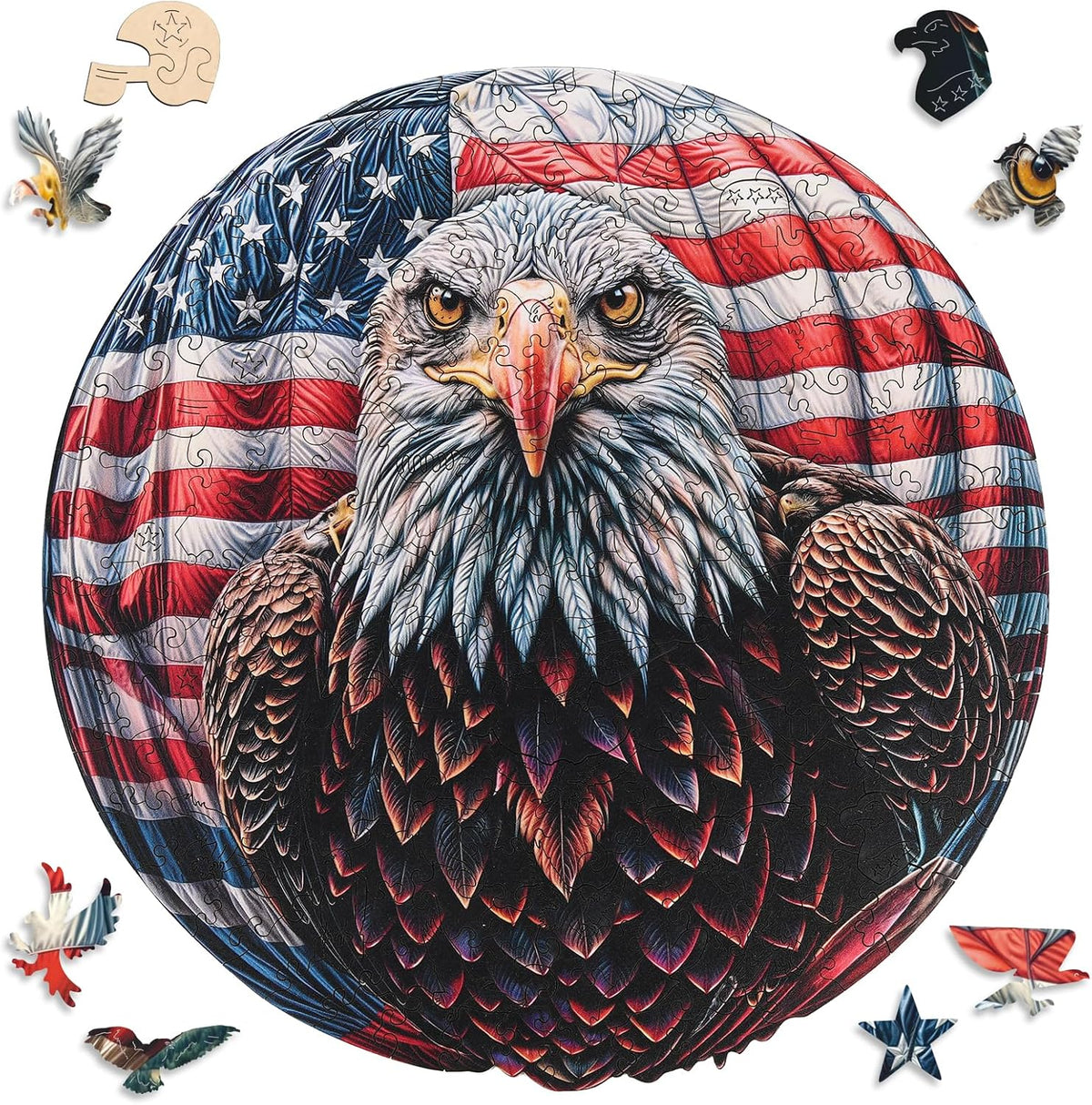 Rompecabezas de madera de 500 piezas BigFace Eagle Decor