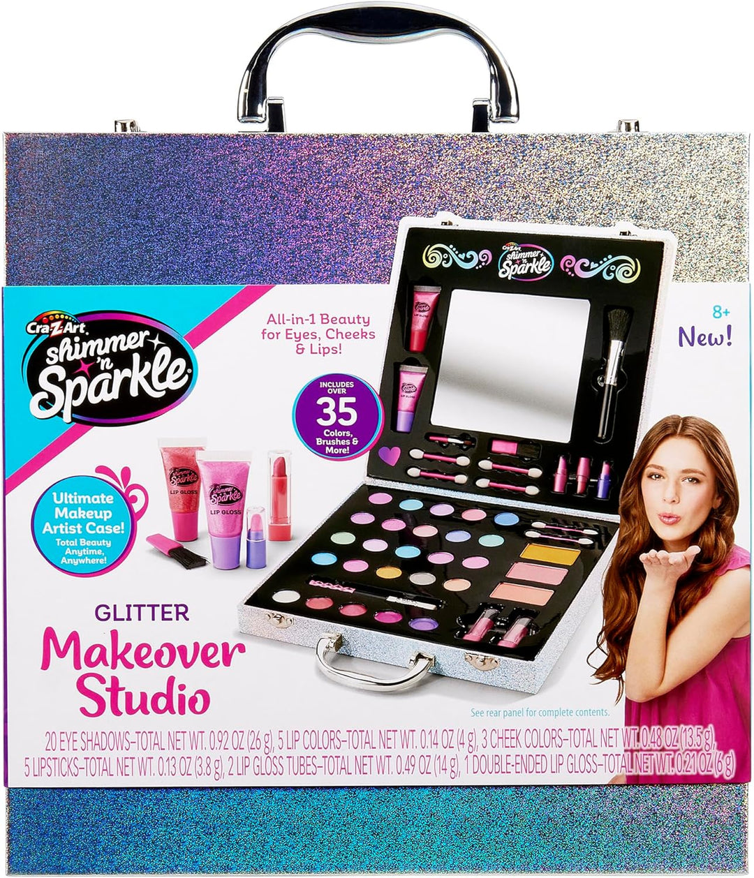 Shimmer 'n Sparkle Glitter Makeover Studio Beauty Kit - Belleza...
