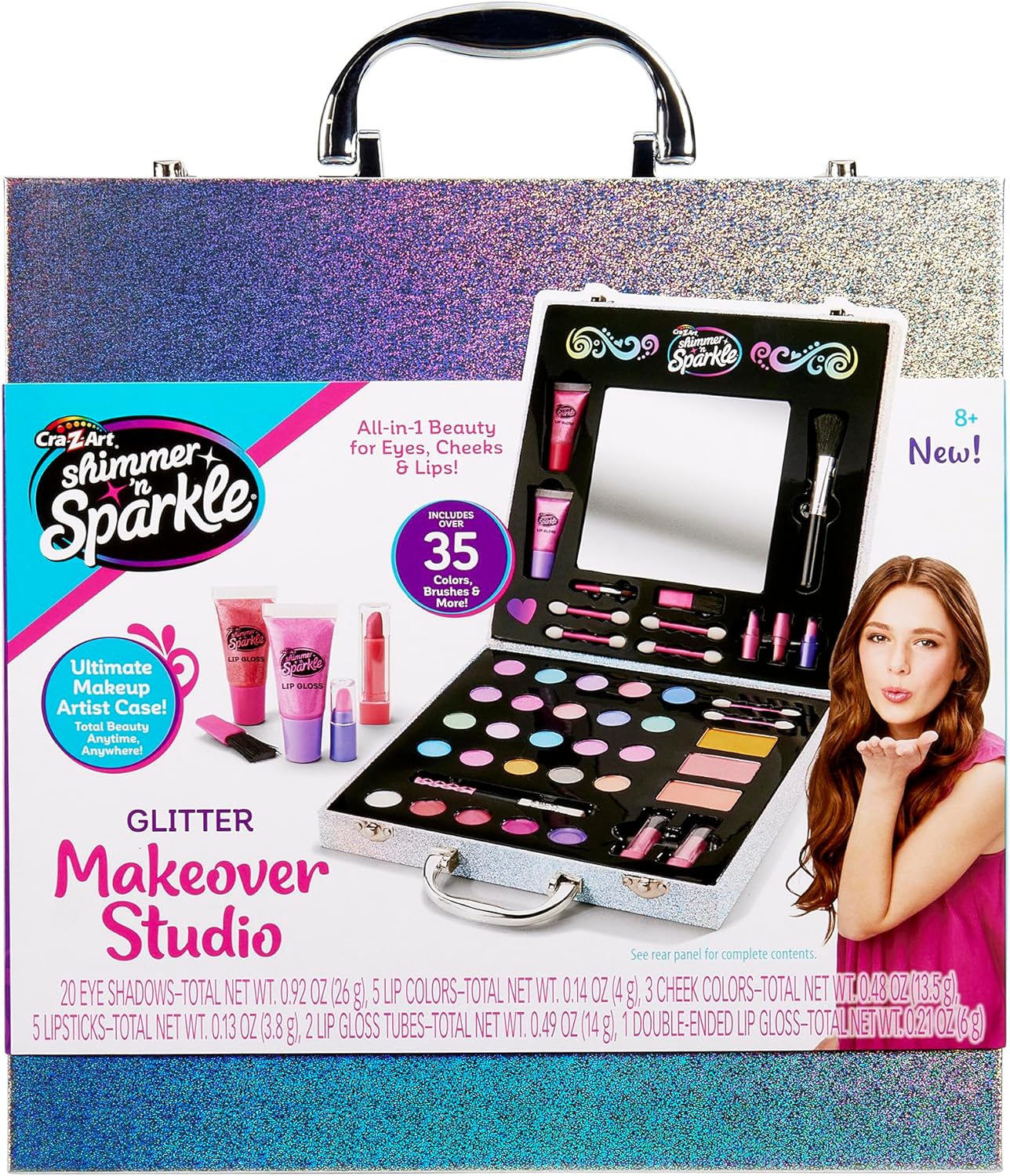 Shimmer 'n Sparkle Glitter Makeover Studio Beauty Kit - Belleza...