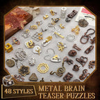Juego de 48 rompecabezas de metal para adultos, estilo vívido