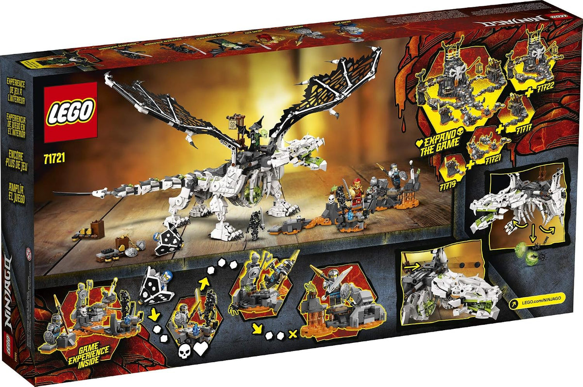 LEGO NINJAGO - Juego de dragón de brujo de calavera 71721 NINJAGO con figuras de juguete de guerrero (1,016 piezas)