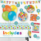 Cocomelon - Decoraciones de cumpleaños, telón de fondo, globos, pancarta