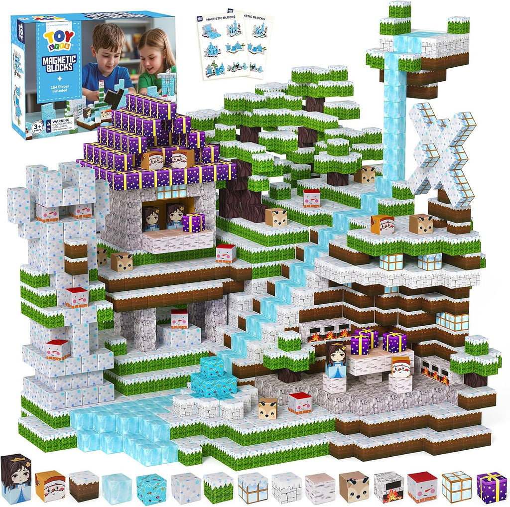 TOY Life Bloques de construcción magnéticos, juego de cubos de princesa de