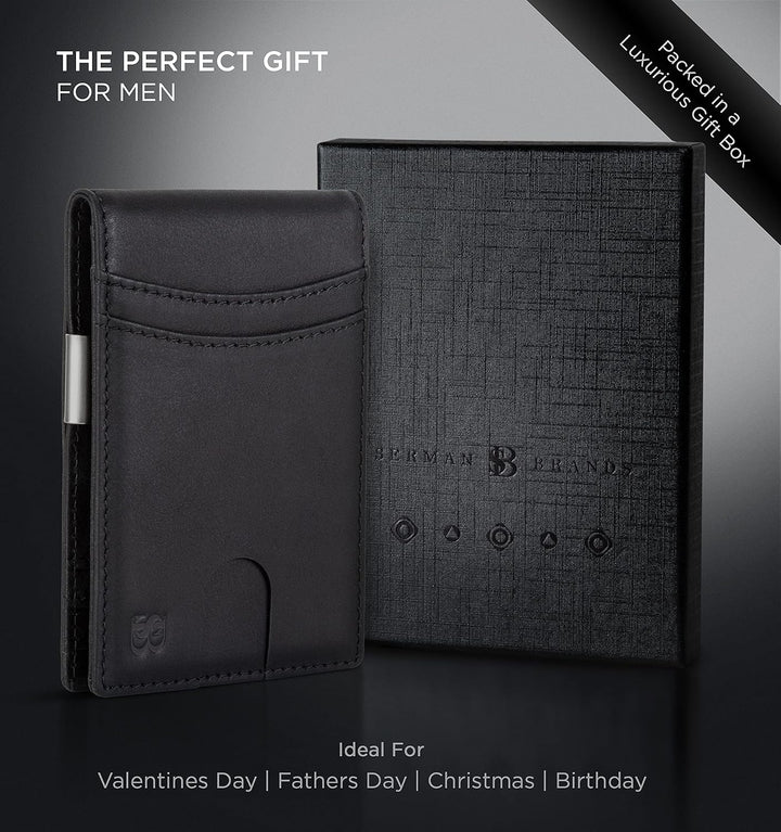 SERMAN BRANDS Billetera con clip de dinero para hombre. Carteras de...