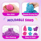 Cubo sensorial de unicornio, kit de arena sensorial de princesa de 28
