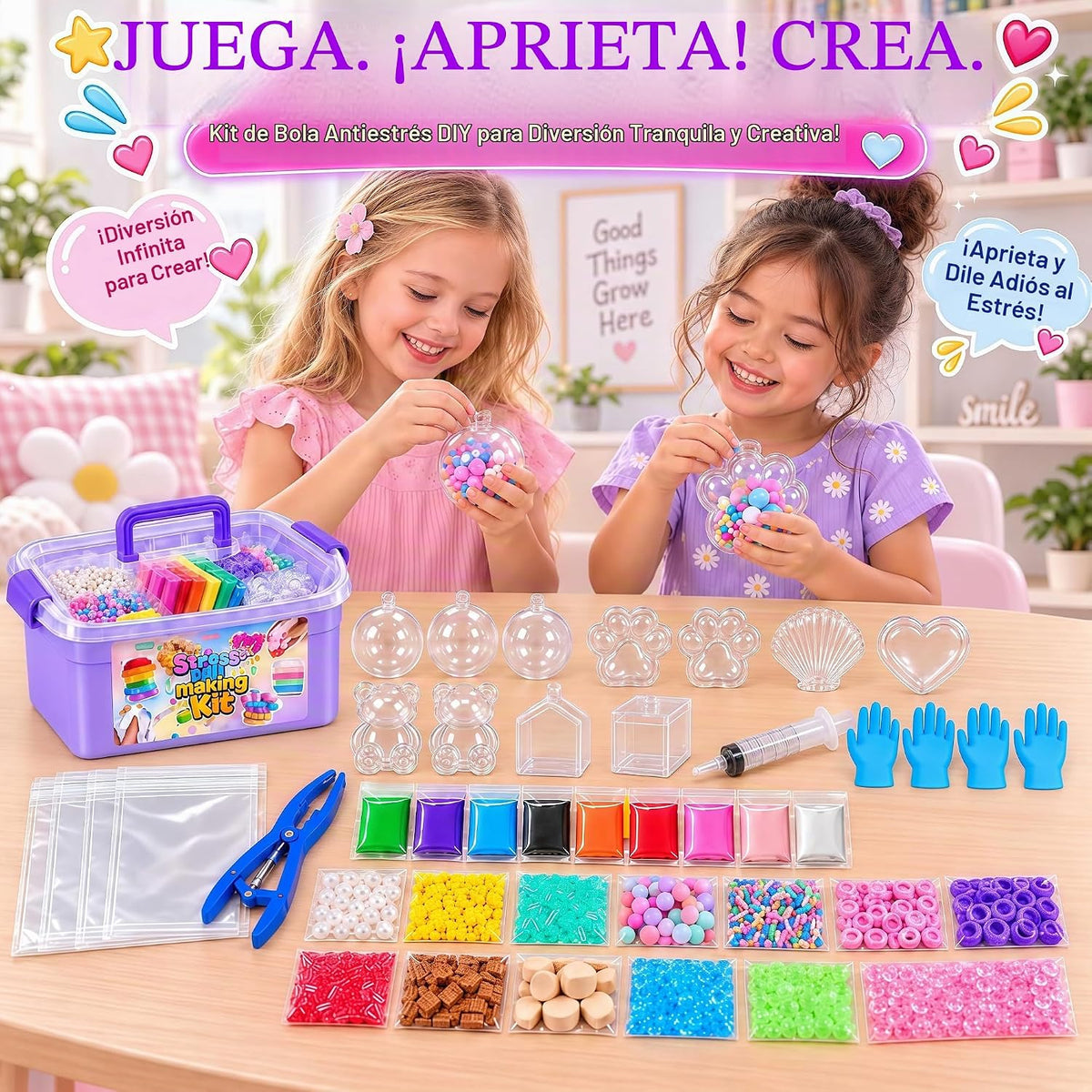 Kit de fabricación de bolas antiestrés crujientes para hacer manualidades