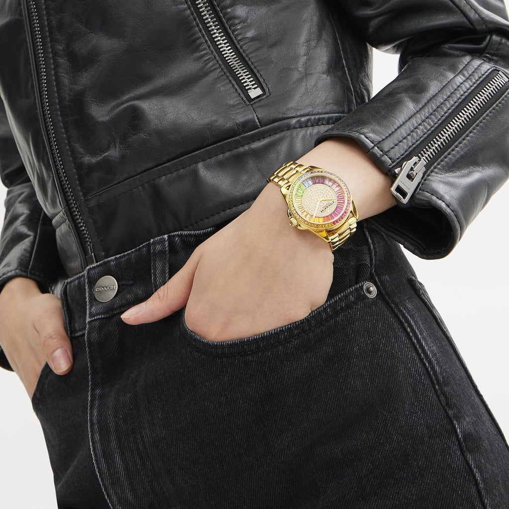 Reloj para Mujer Coach Greyson - Esfera 3H con Brazalete Signature C Link y Bisel de Cristal - Resistente al Agua 3 ATM/30 Metros - Reloj de Moda Premium para Estilo Diario - 36mm