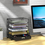 Simple Houseware Organizador de archivos de escritorio de 5 niveles con